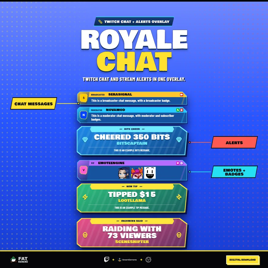 Royale Chat Twitch chat and alerts product cover