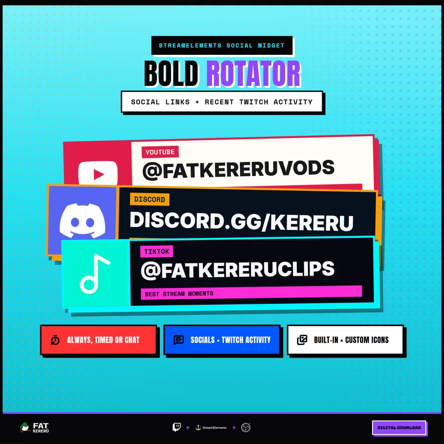 Bold Rotator stream widget preview